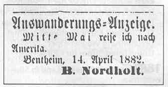 [ Emigration
	  Advertisement 1882 ]